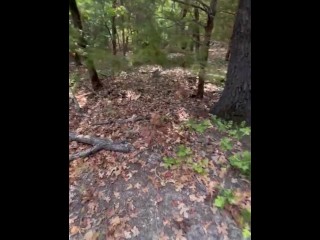 Pissing And Smoke Break In Woods