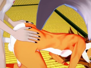 Furry Yaoi Hentai 3d - Shiro (dog) & Naru (fox) Sex In A Japanese Room